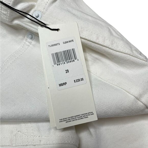 NWT 7 FOR ALL MANKIND JEANS Mega Flare Clean White Size 29 - Picture 12 of 12
